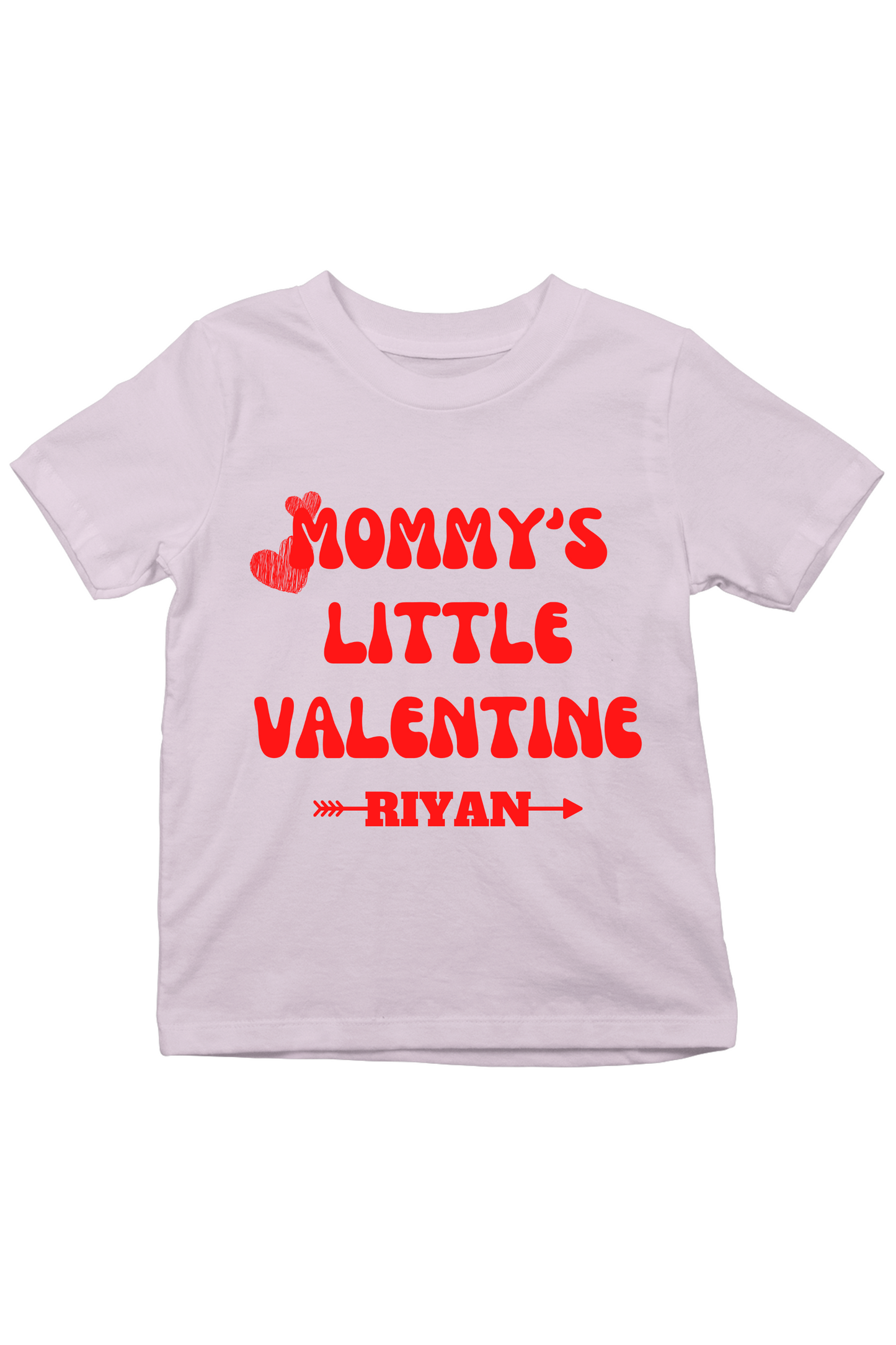 Mommy's Valentine With Custom Kids Name Tee