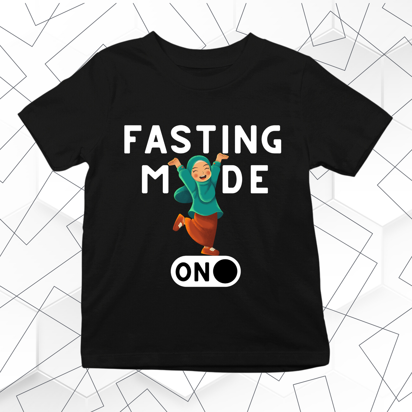 Fasting Mode ON (Girl) Kids Tee