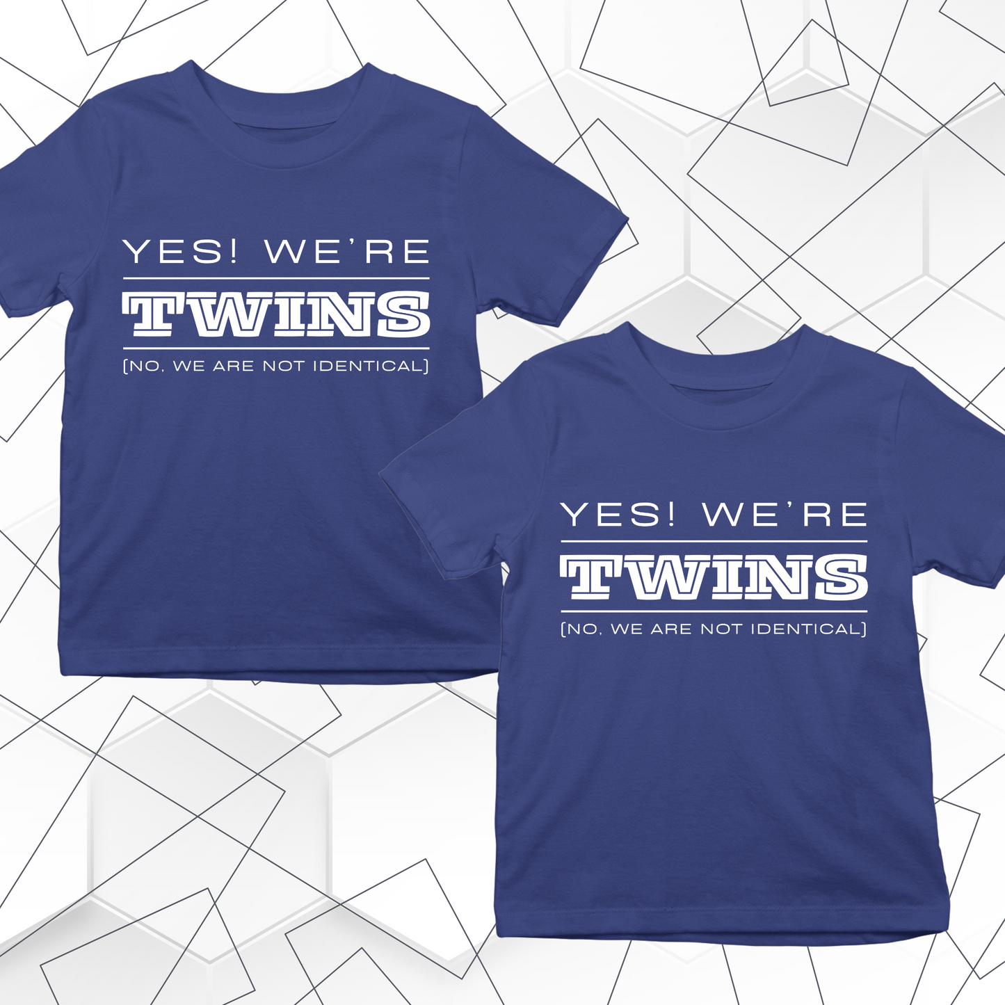 Yes! We'er Twins Kids Tee (Combo Of 2)
