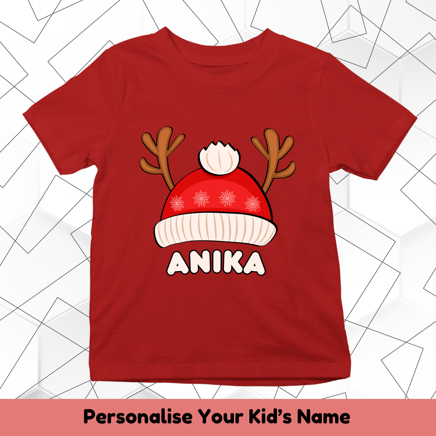 Reindeer With Custom Kid Name