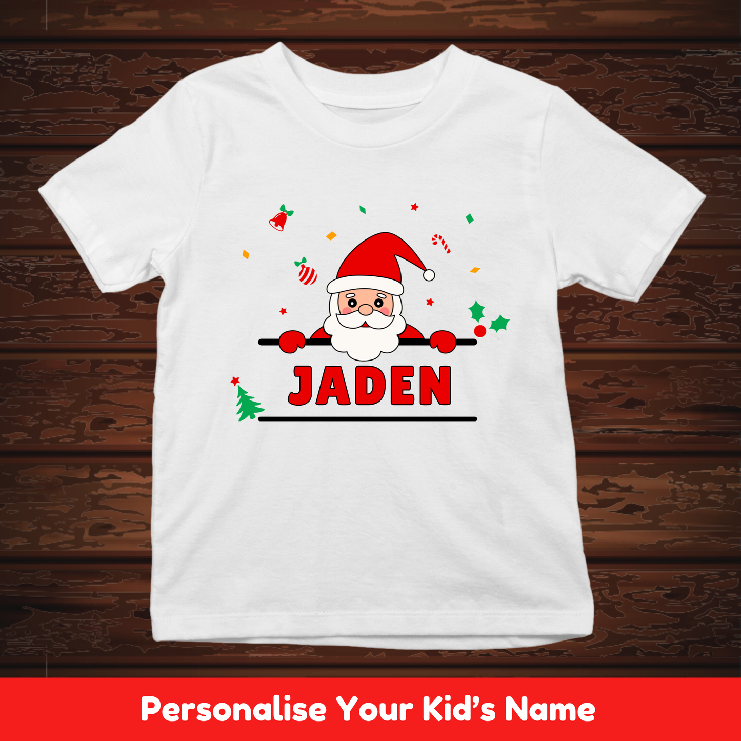 Santa With Custom Kid Name