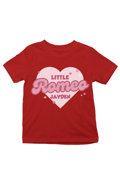 Little Romeo With Custom Kids Name Tee