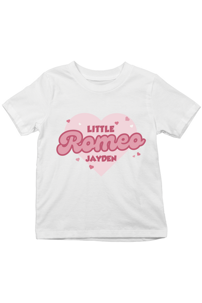 Little Romeo With Custom Kids Name Tee