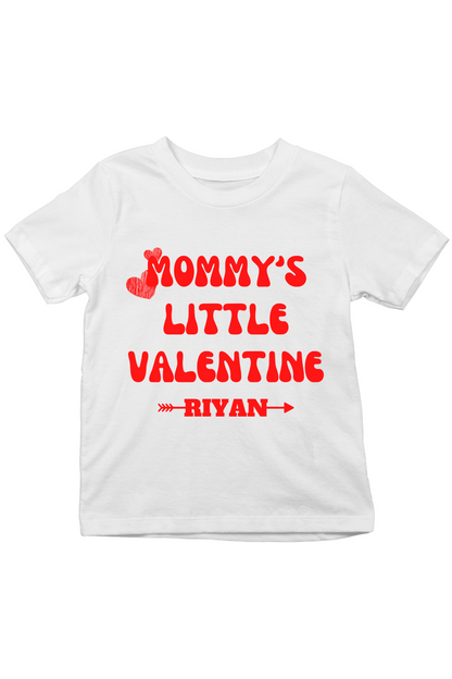 Mommy's Valentine With Custom Kids Name Tee