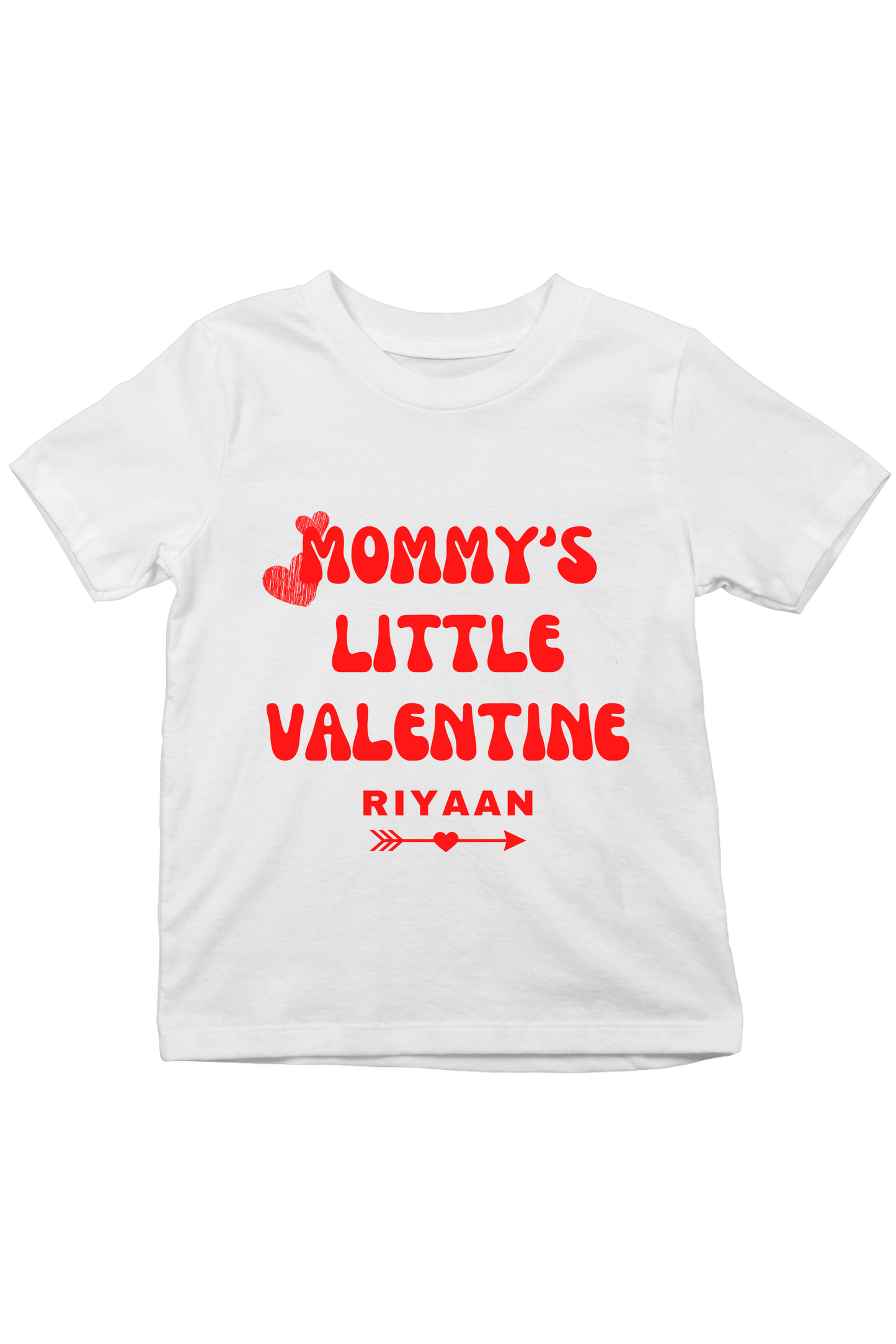 Mommy's Valentine With Custom Kids Name Tee