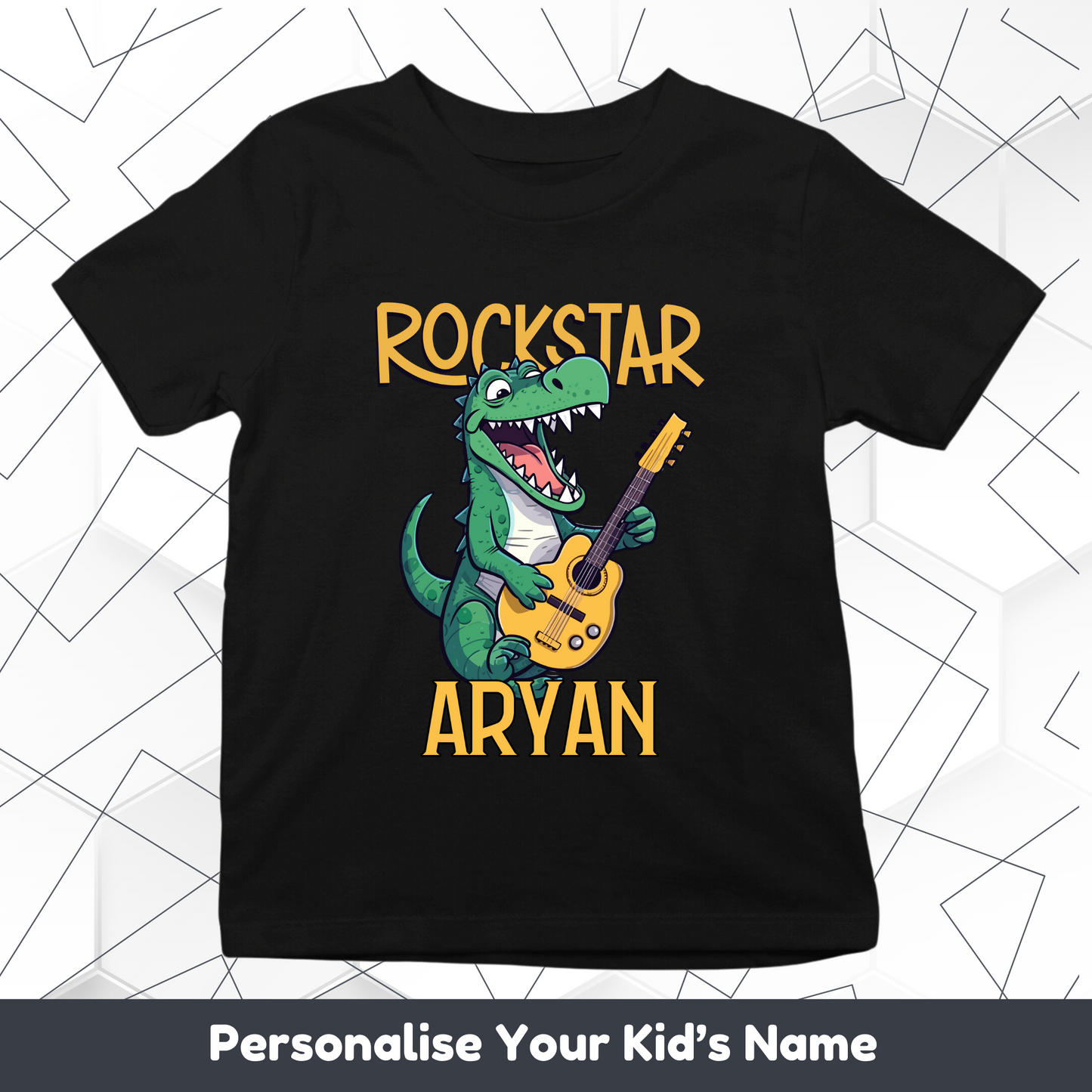 Rockstar Dino Custom Kids Tee