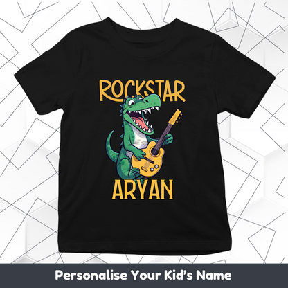 Rockstar Dino Custom Kids Tee