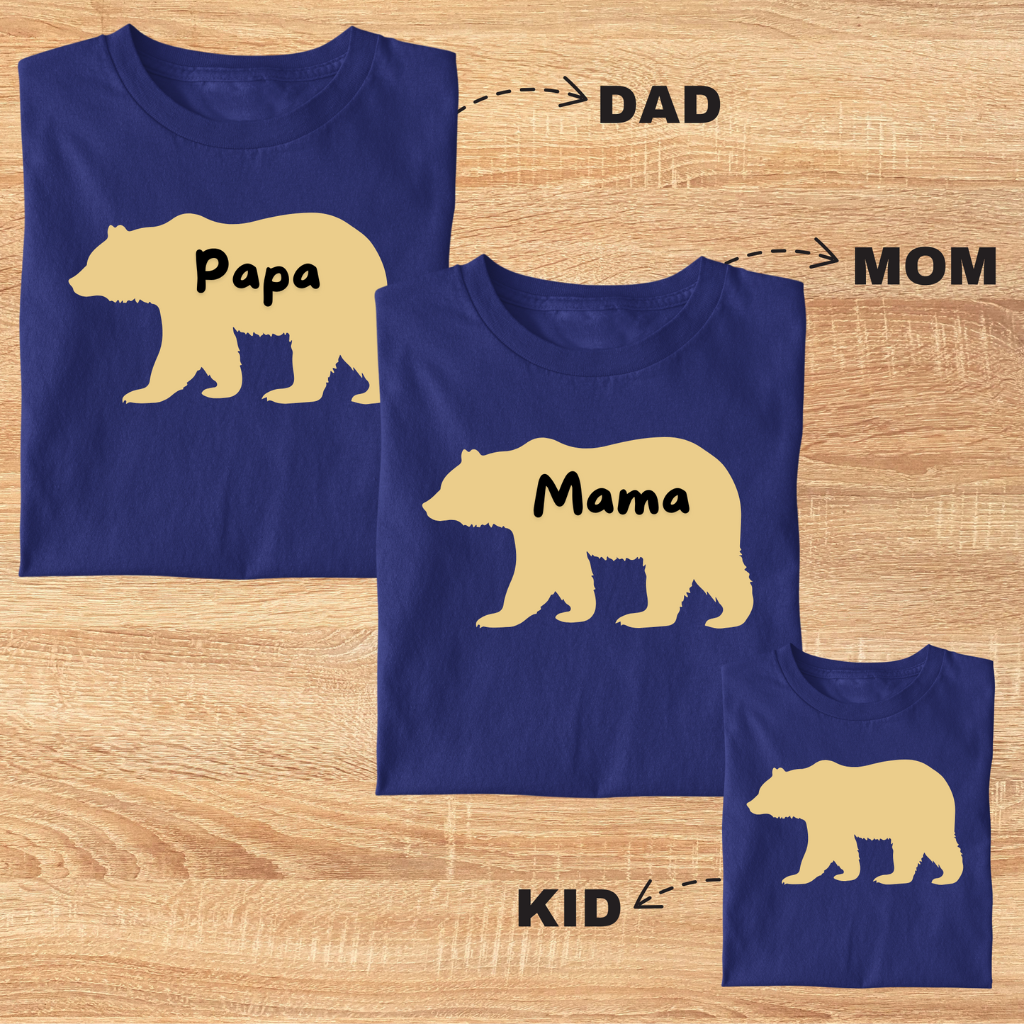 Bear Family Tee (Combo Of 3)