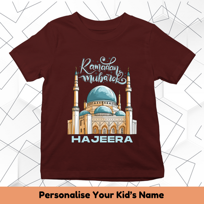 Ramadan Mubarak With Custom Kid Name Tee