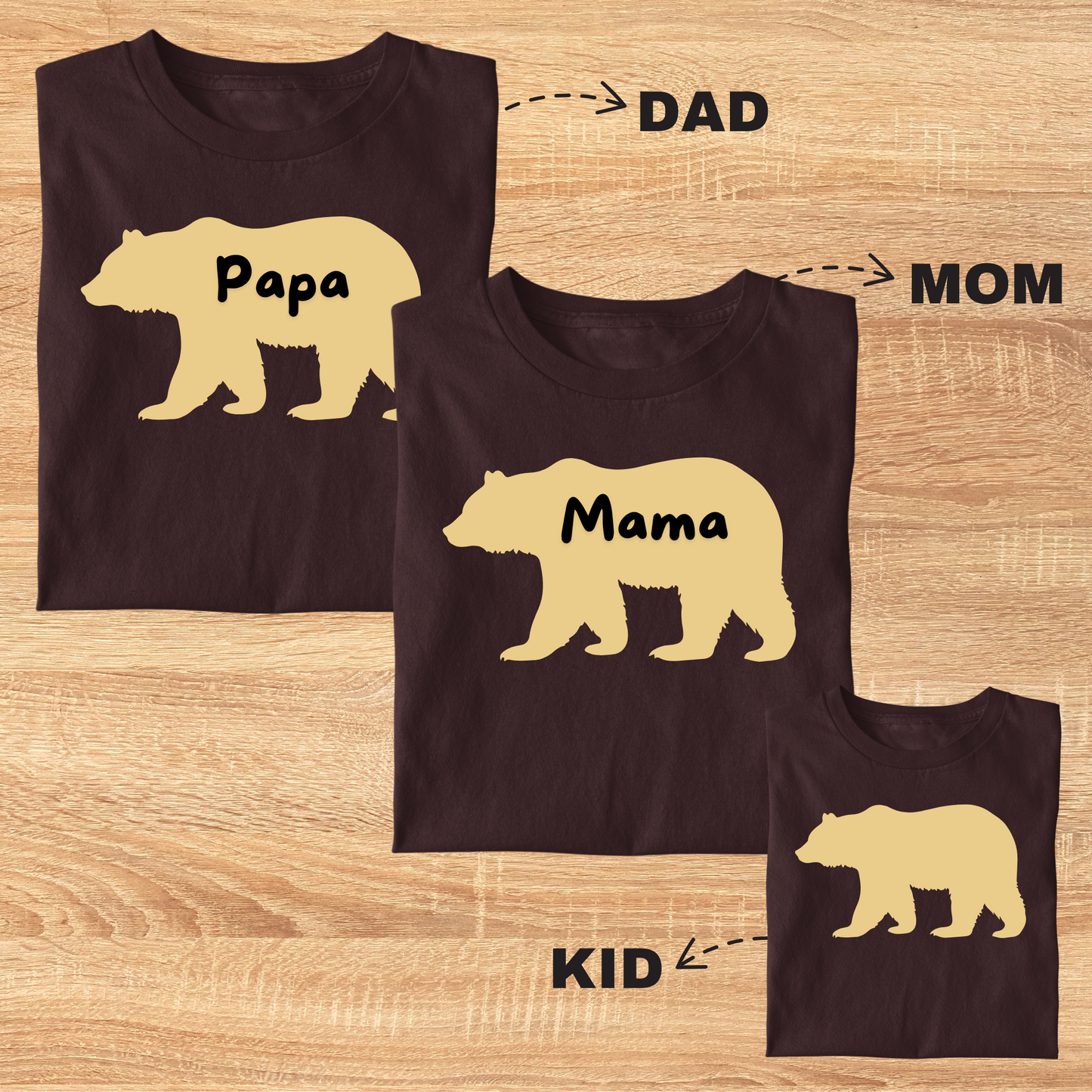 Bear Family Tee (Combo Of 3)