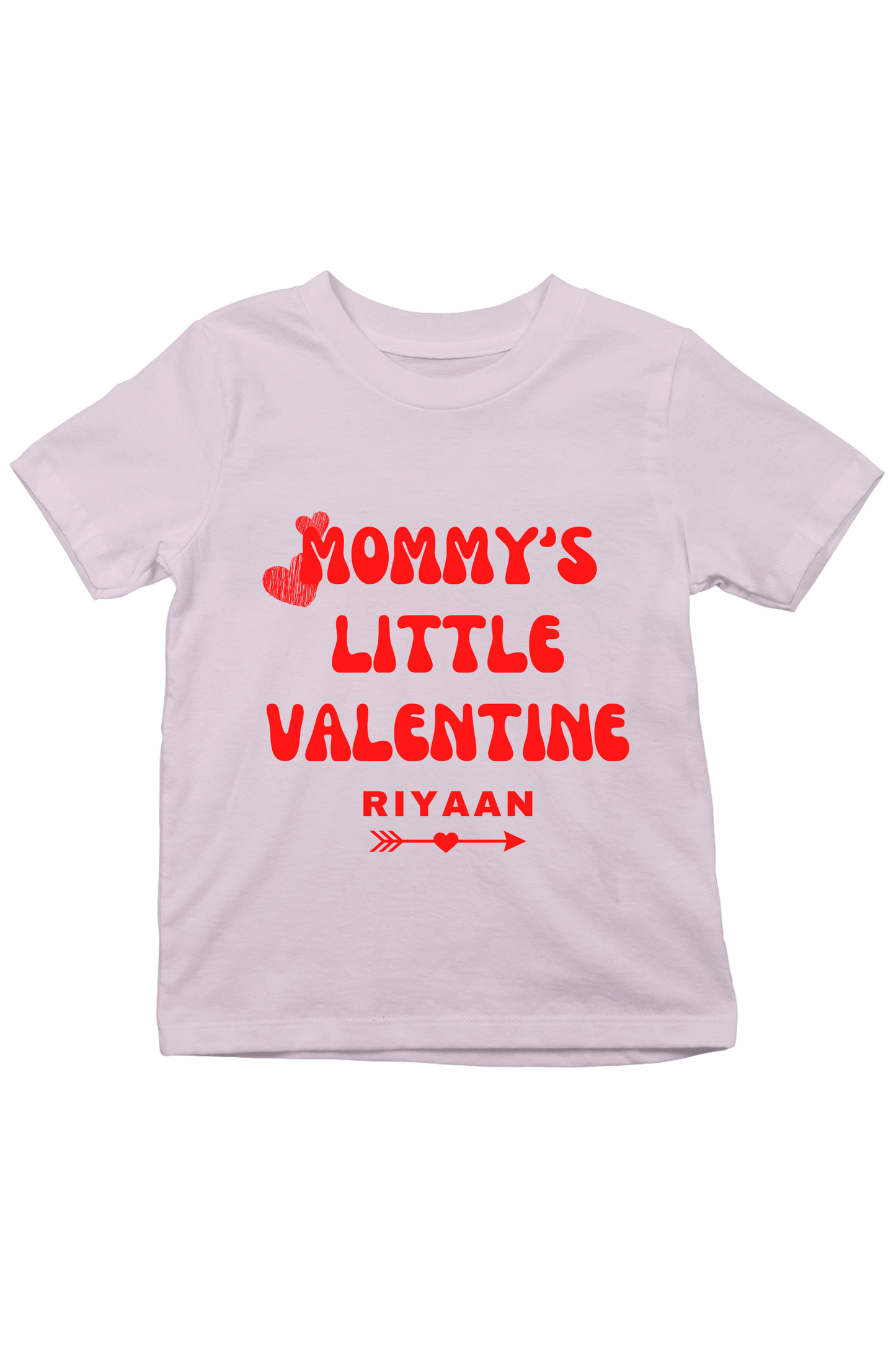 Mommy's Valentine With Custom Kids Name Tee