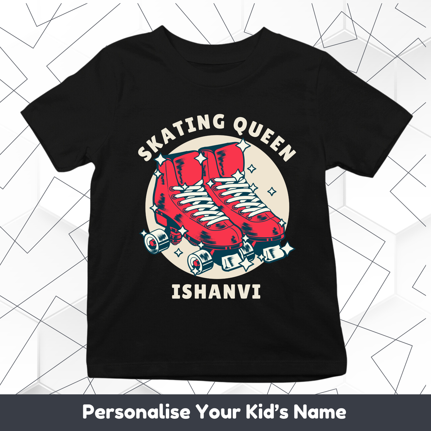 Skating Queen Custom Kids Tee