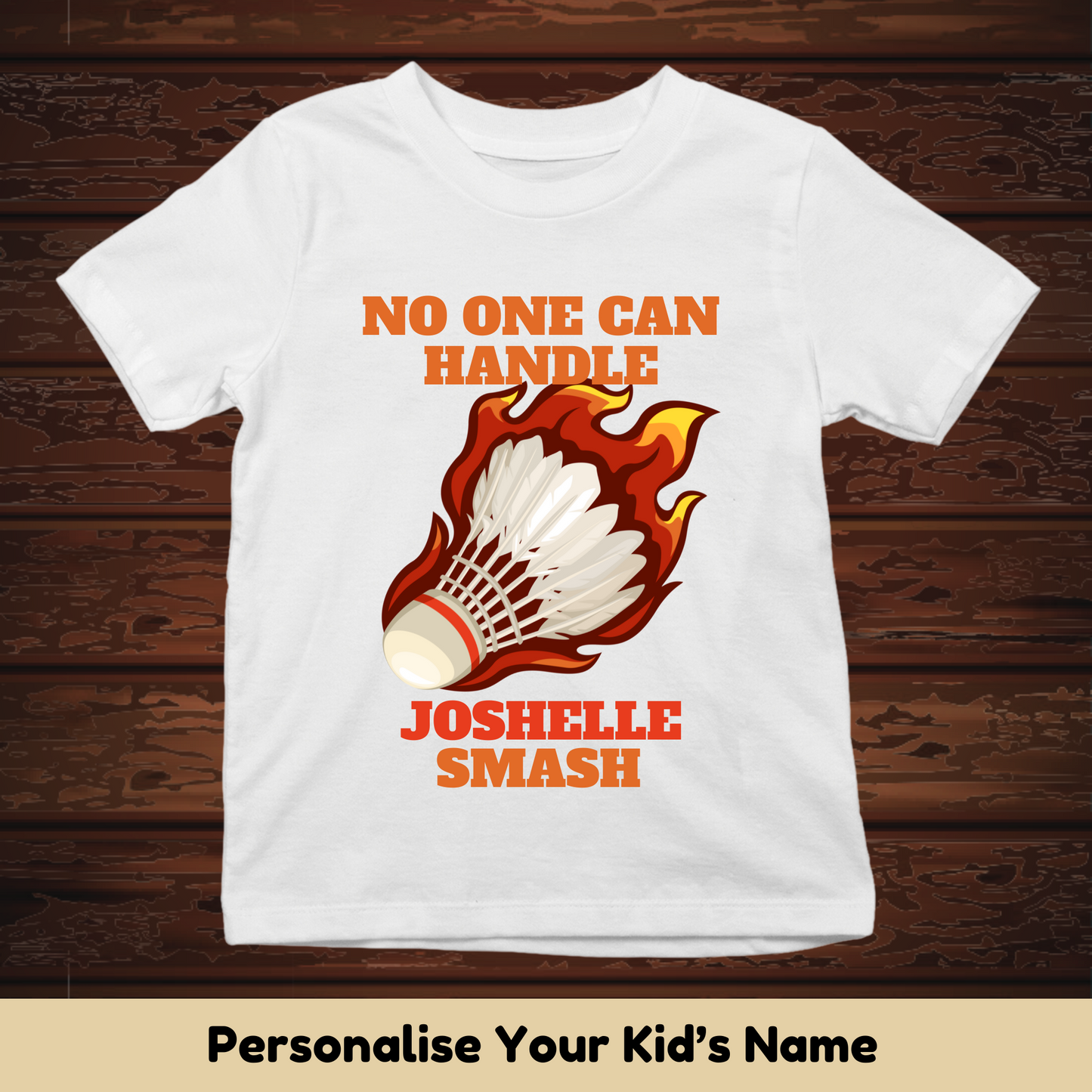 Badminton Smash Custom Kids Tee