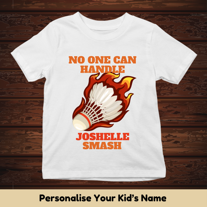 Badminton Smash Custom Kids Tee