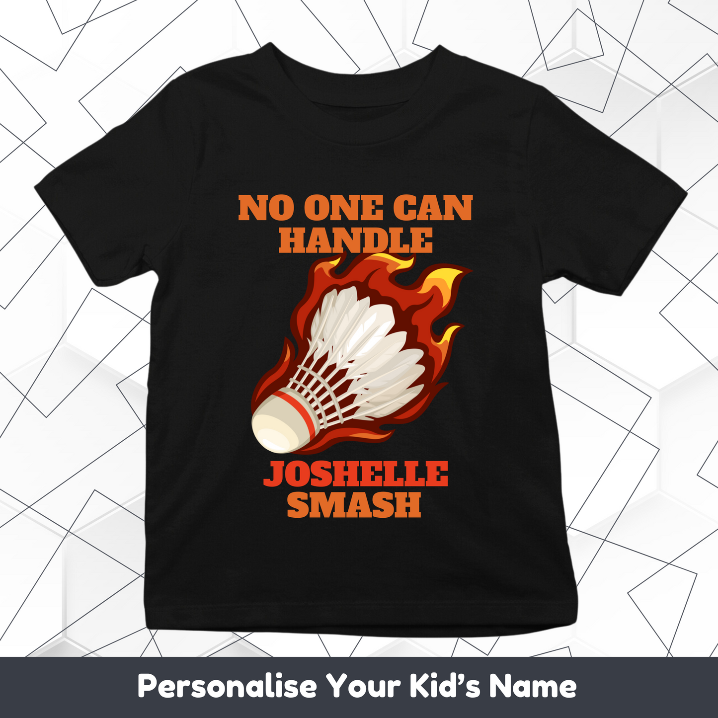 Badminton Smash Custom Kids Tee