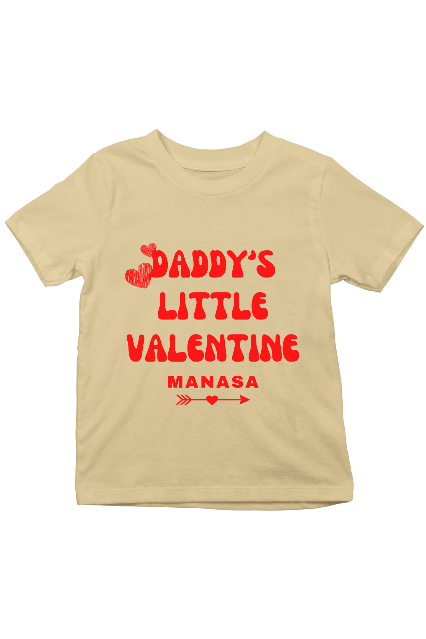 Daddy's Valentine With Custom Kids Name Tee