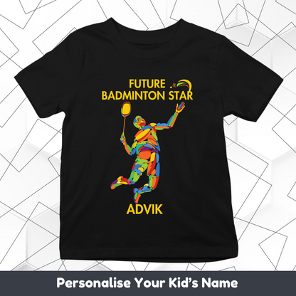 Future Badminton Star Custom Kids Tee