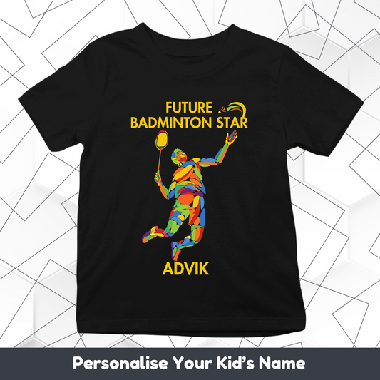 Future Badminton Star Custom Kids Tee