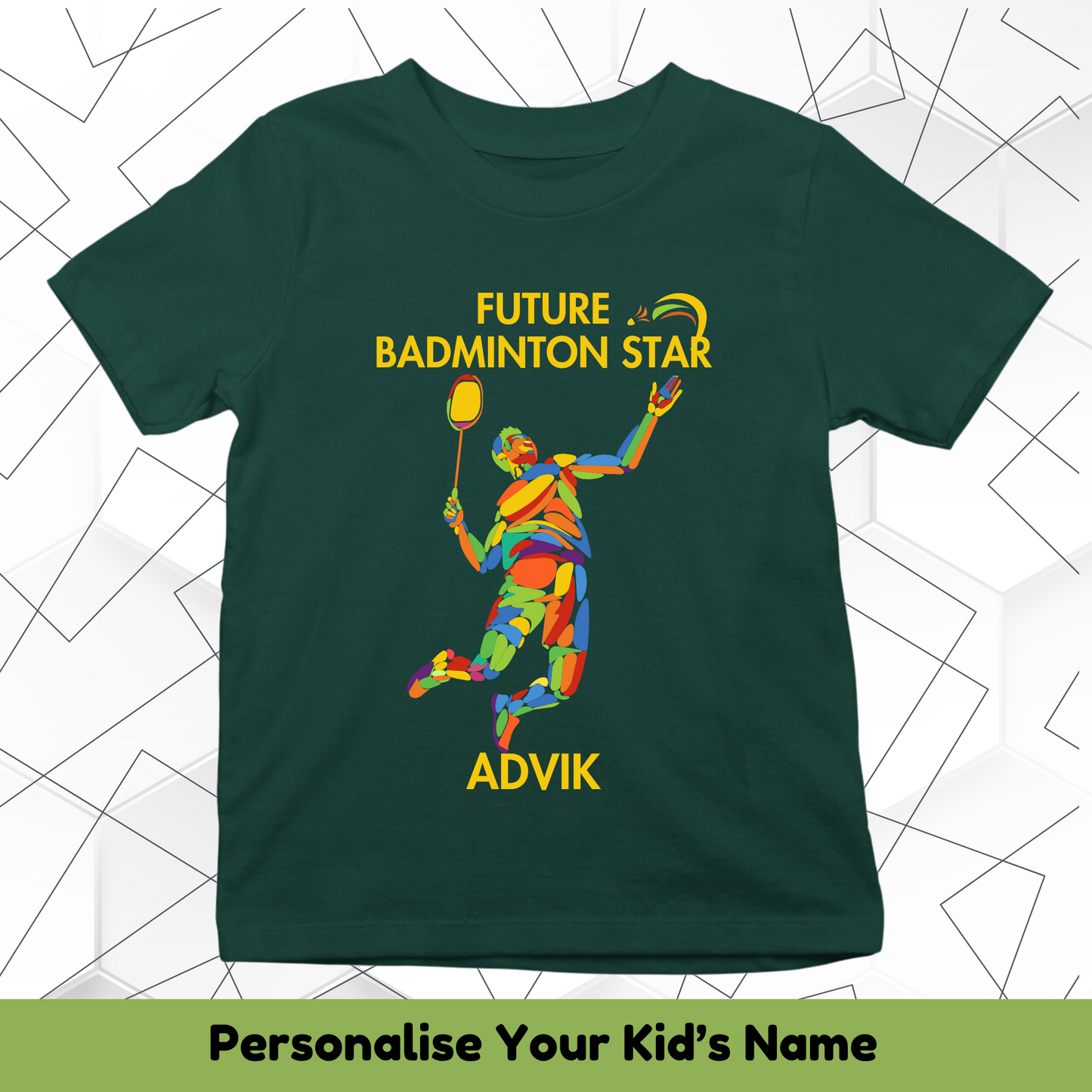 Future Badminton Star Custom Kids Tee