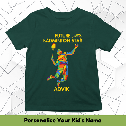 Future Badminton Star Custom Kids Tee