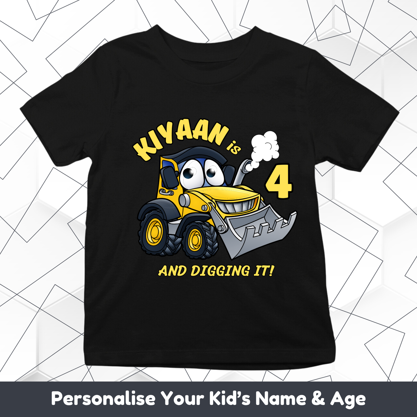 Digging It With Custom Kid Name & Age - Kids Tee