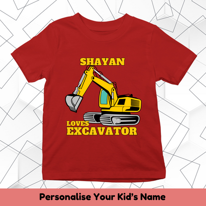 Excavator Custom Kids Tee