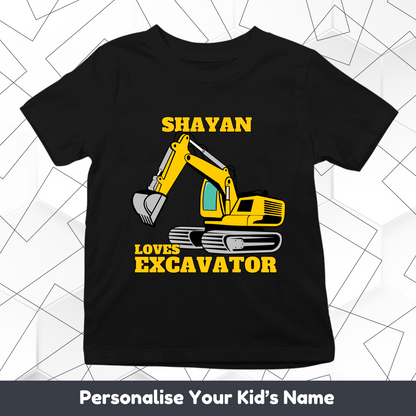 Excavator Custom Kids Tee