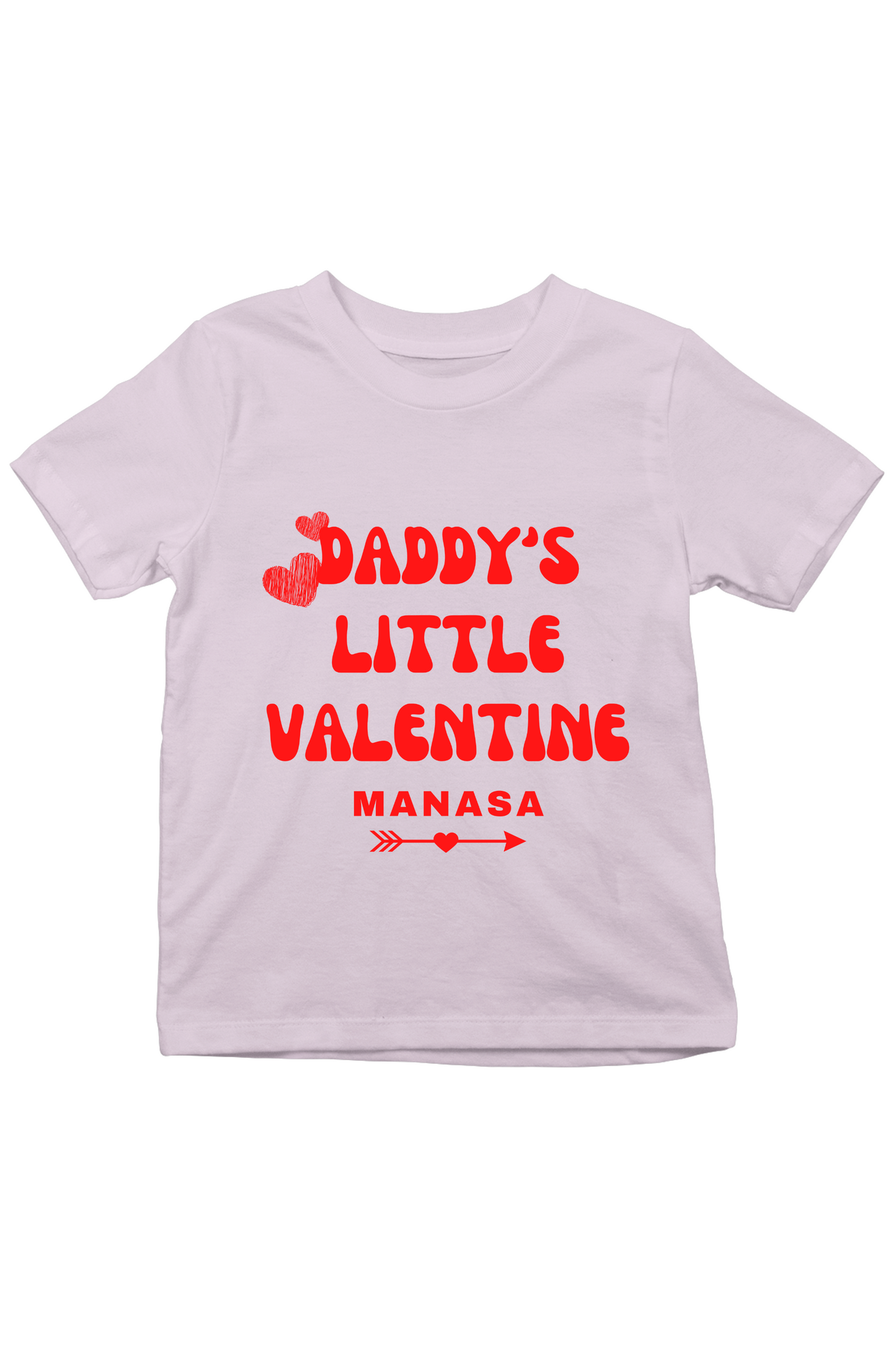 Daddy's Valentine With Custom Kids Name Tee