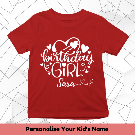 Birthday Girl Custom Kids Tee