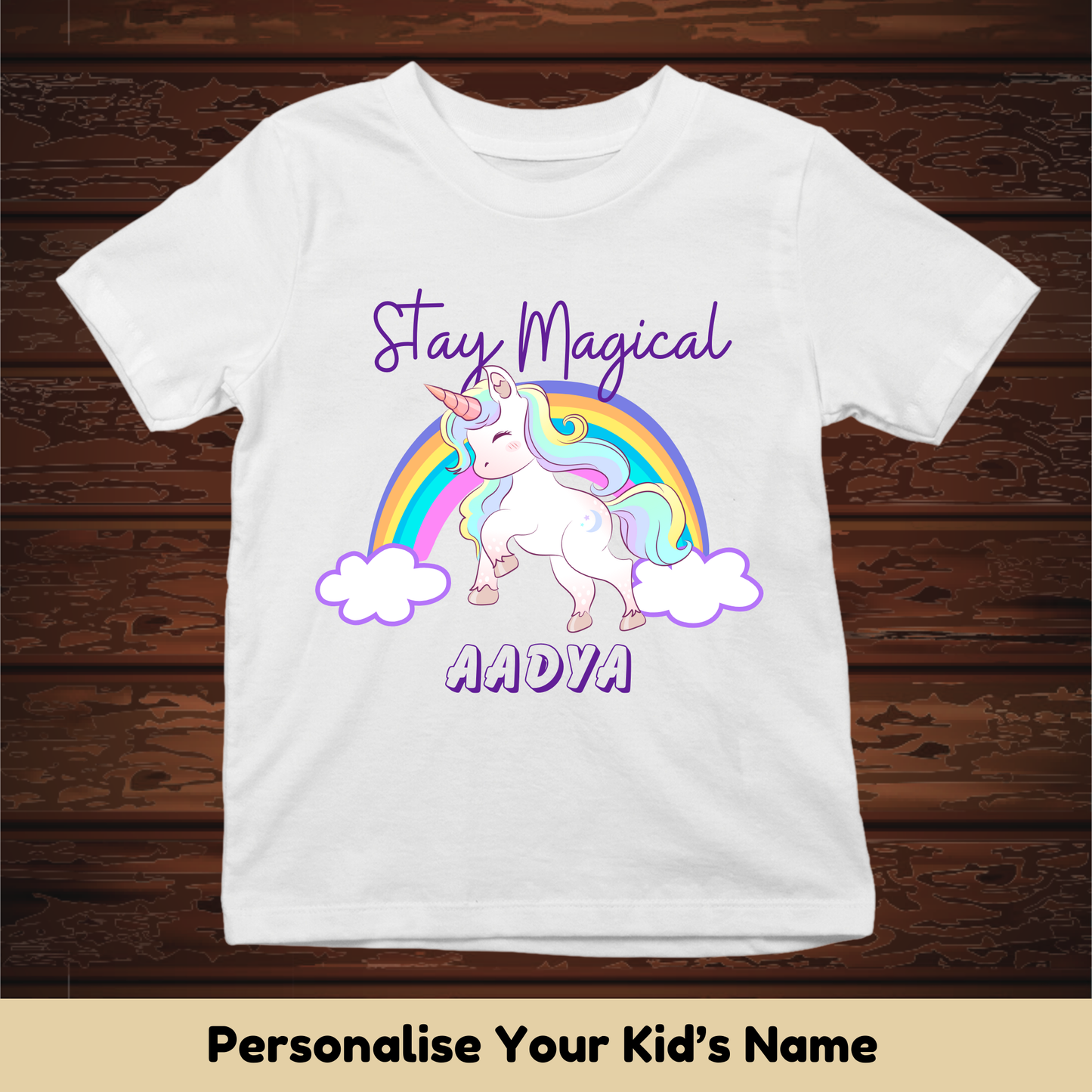 Stay Magical Unicorn Custom Kids Tee