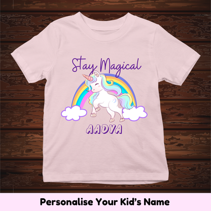 Stay Magical Unicorn Custom Kids Tee