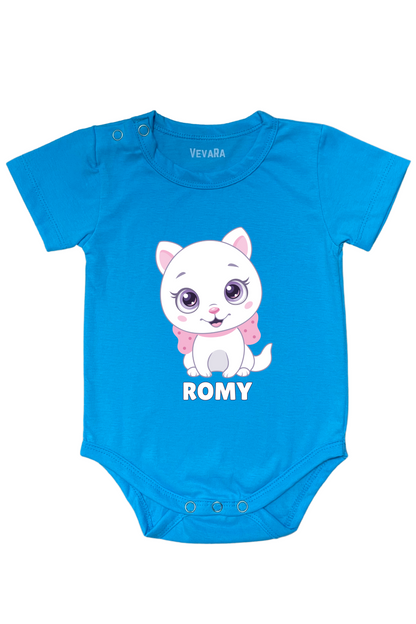 Kitty With Custom Baby Name - Romper