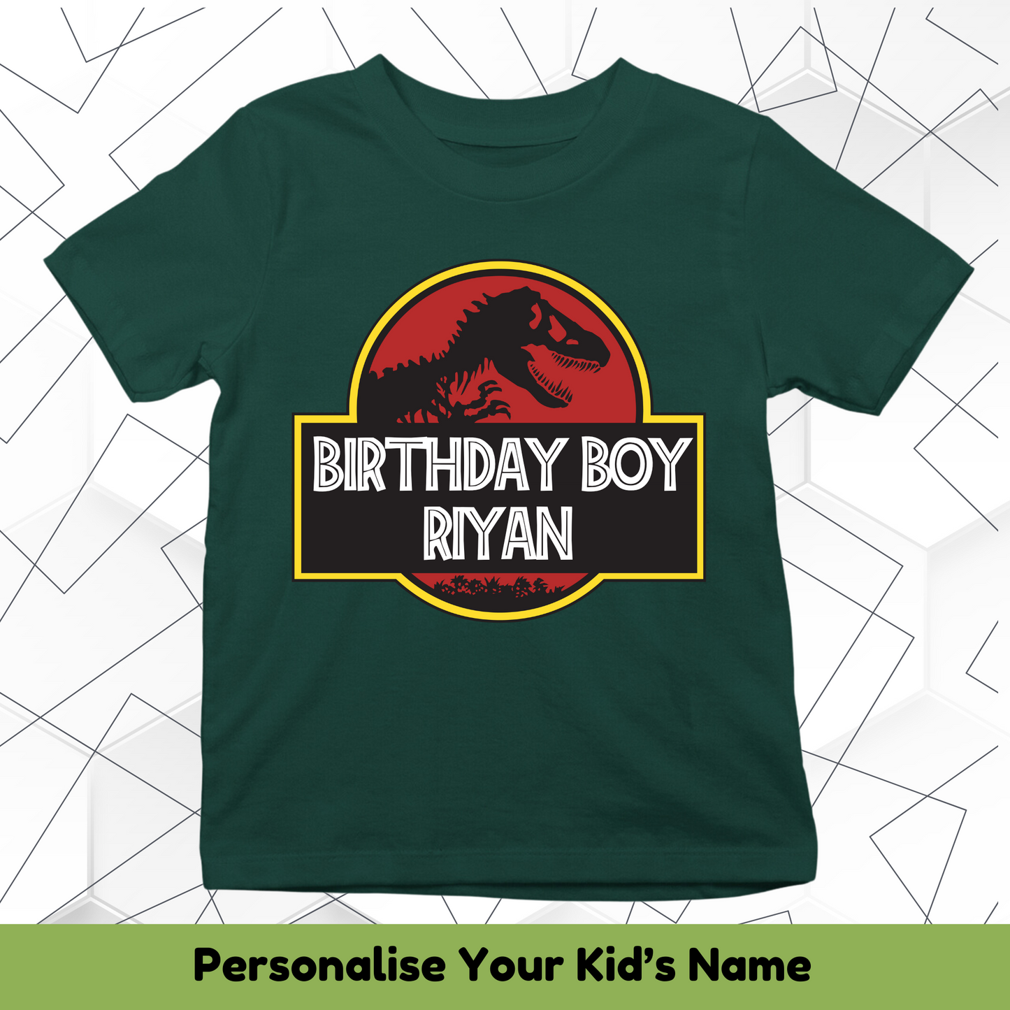 Jurrasic Birthday Boy/Girl Custom Kids Tee