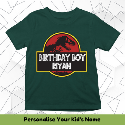Jurrasic Birthday Boy/Girl Custom Kids Tee