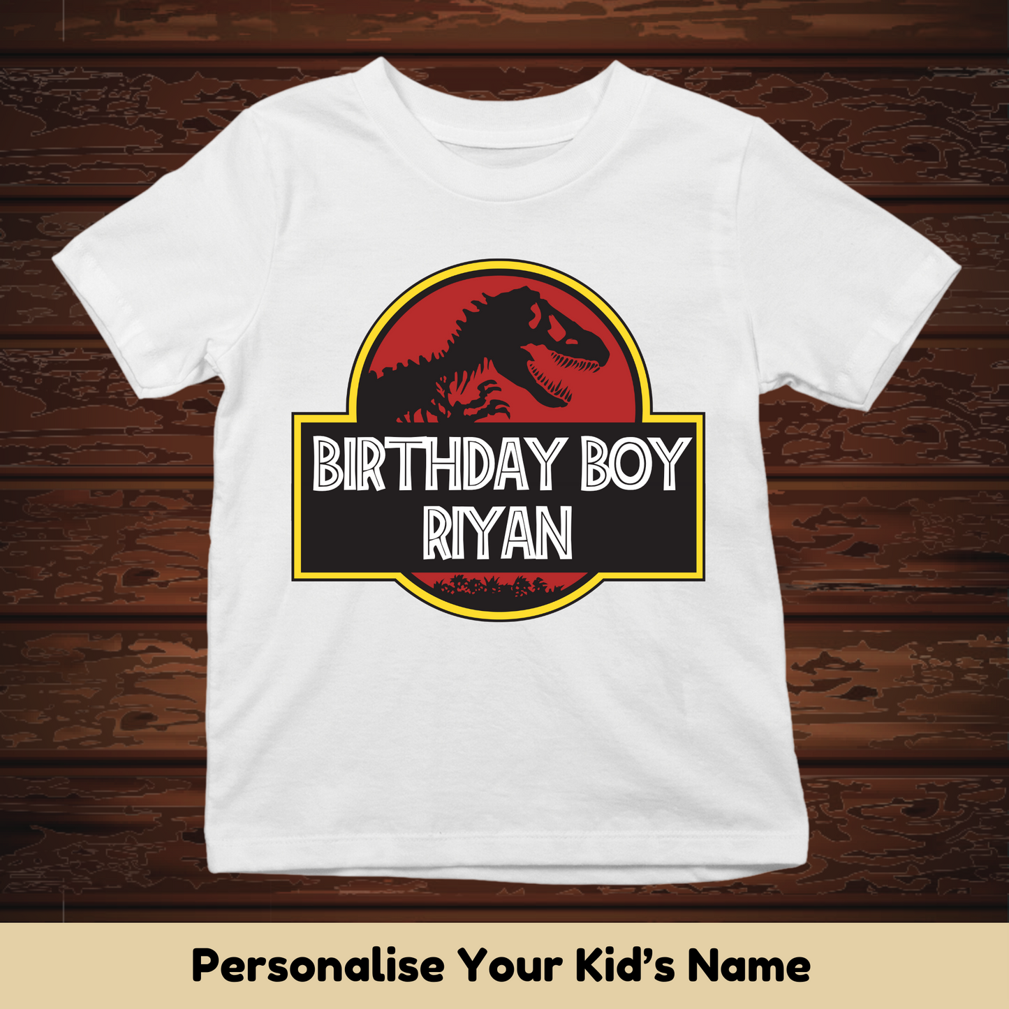 Jurrasic Birthday Boy/Girl Custom Kids Tee
