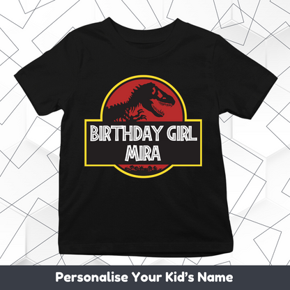 Jurrasic Birthday Boy/Girl Custom Kids Tee
