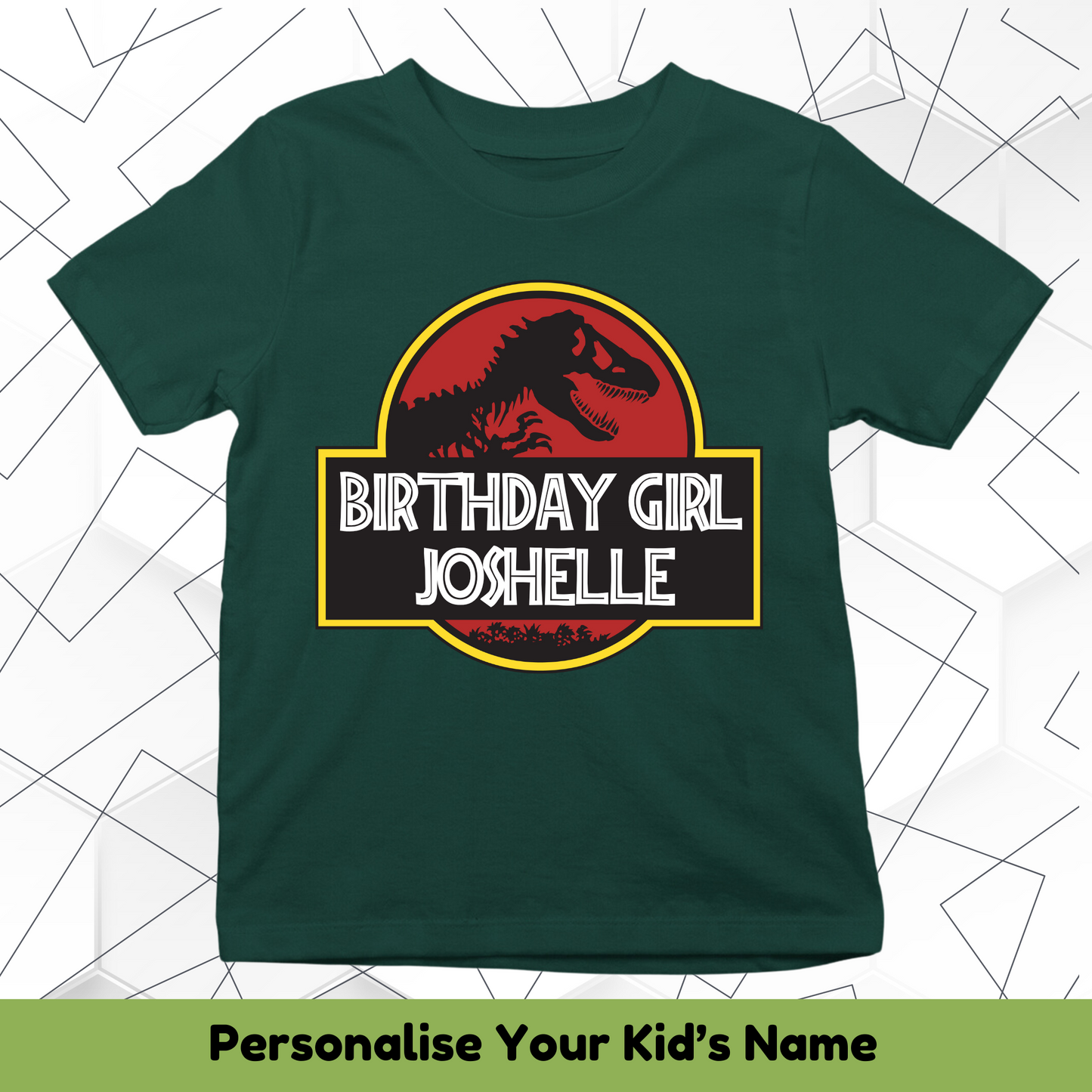 Jurrasic Birthday Boy/Girl Custom Kids Tee