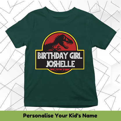 Jurrasic Birthday Boy/Girl Custom Kids Tee