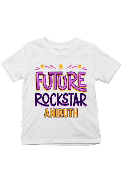 Future Rockstar With Custom Kid Name - Kids Tee