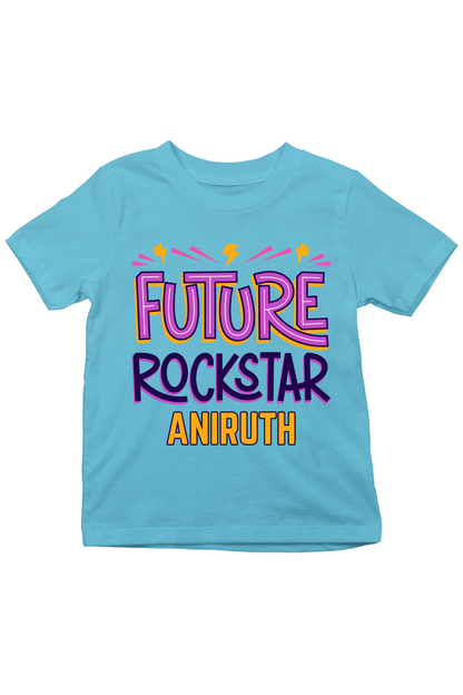 Future Rockstar With Custom Kid Name - Kids Tee