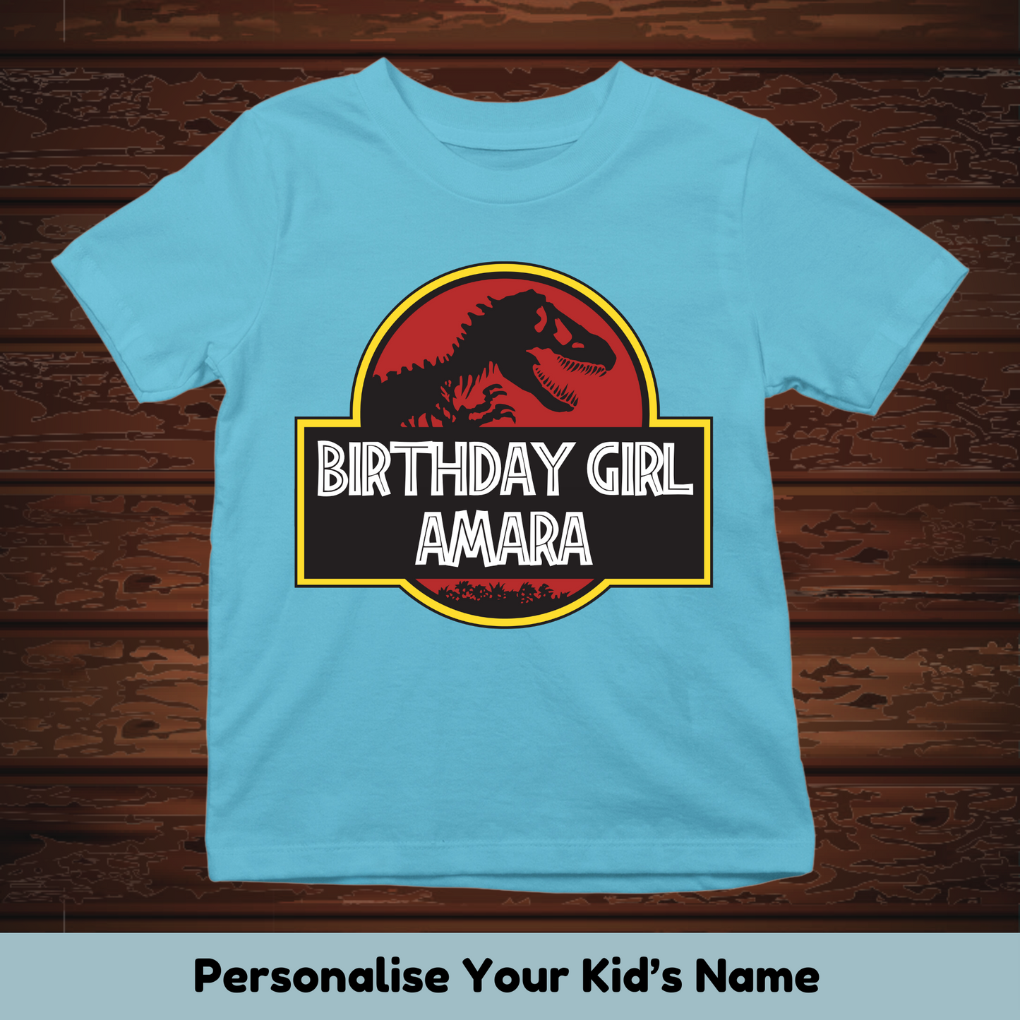 Jurrasic Birthday Boy/Girl Custom Kids Tee