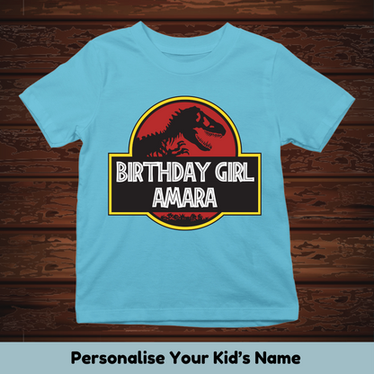 Jurrasic Birthday Boy/Girl Custom Kids Tee