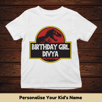 Jurrasic Birthday Boy/Girl Custom Kids Tee