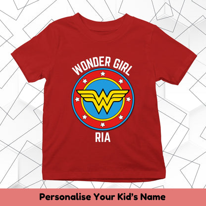 Wonder Girl Custom Kids Tee