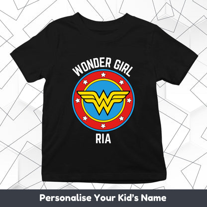 Wonder Girl Custom Kids Tee