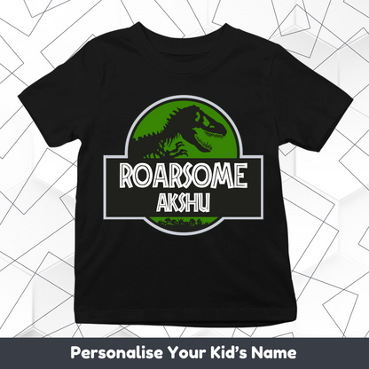 Roarsome Jurrasic Custom Kids Tee