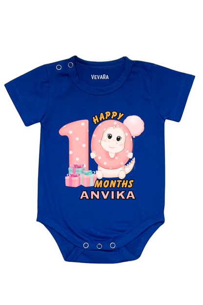 Dino Ten Month Milestone With Custom Baby Name - Romper