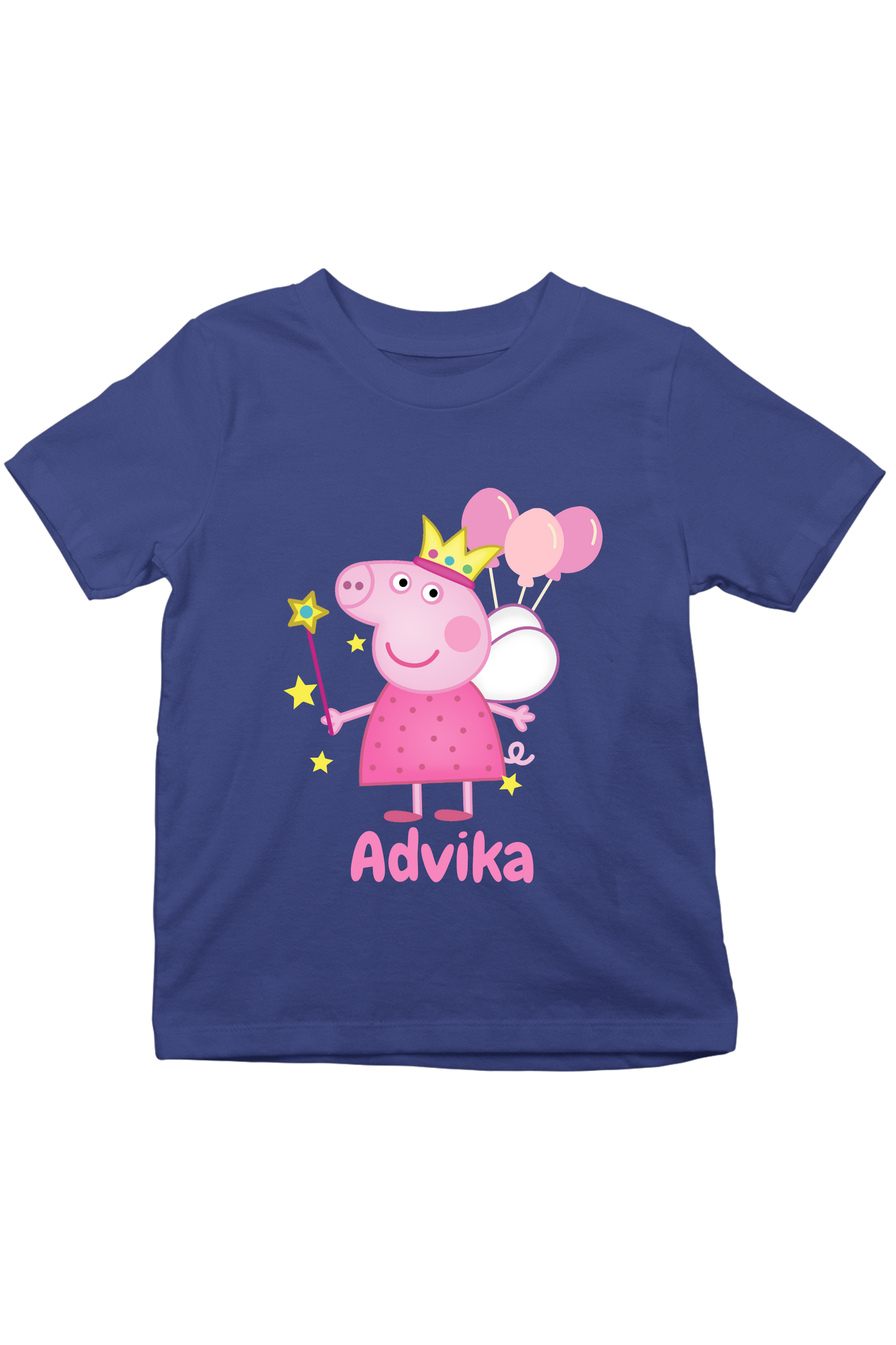 Peppa With Custom Kids Name Tee