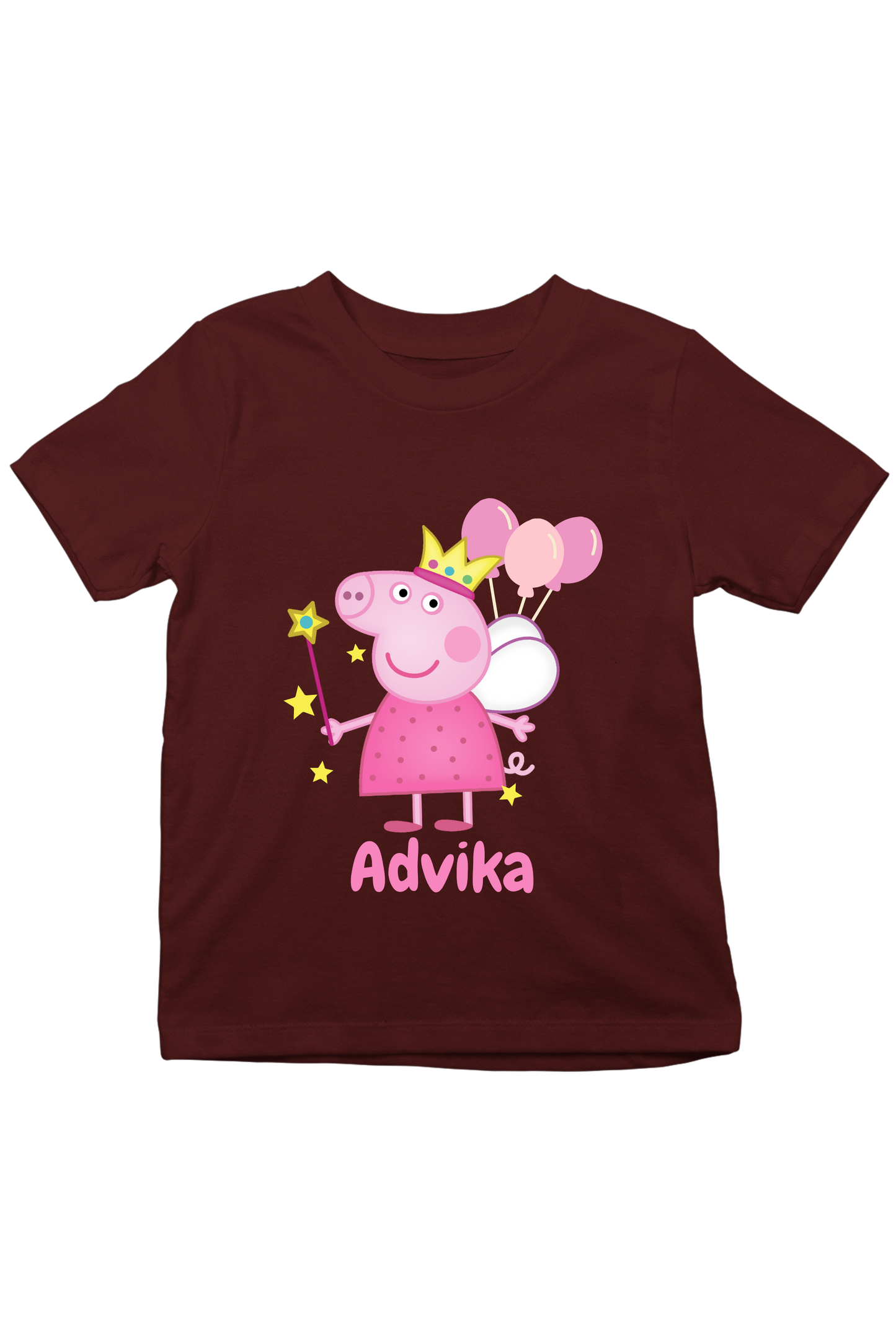 Peppa With Custom Kids Name Tee