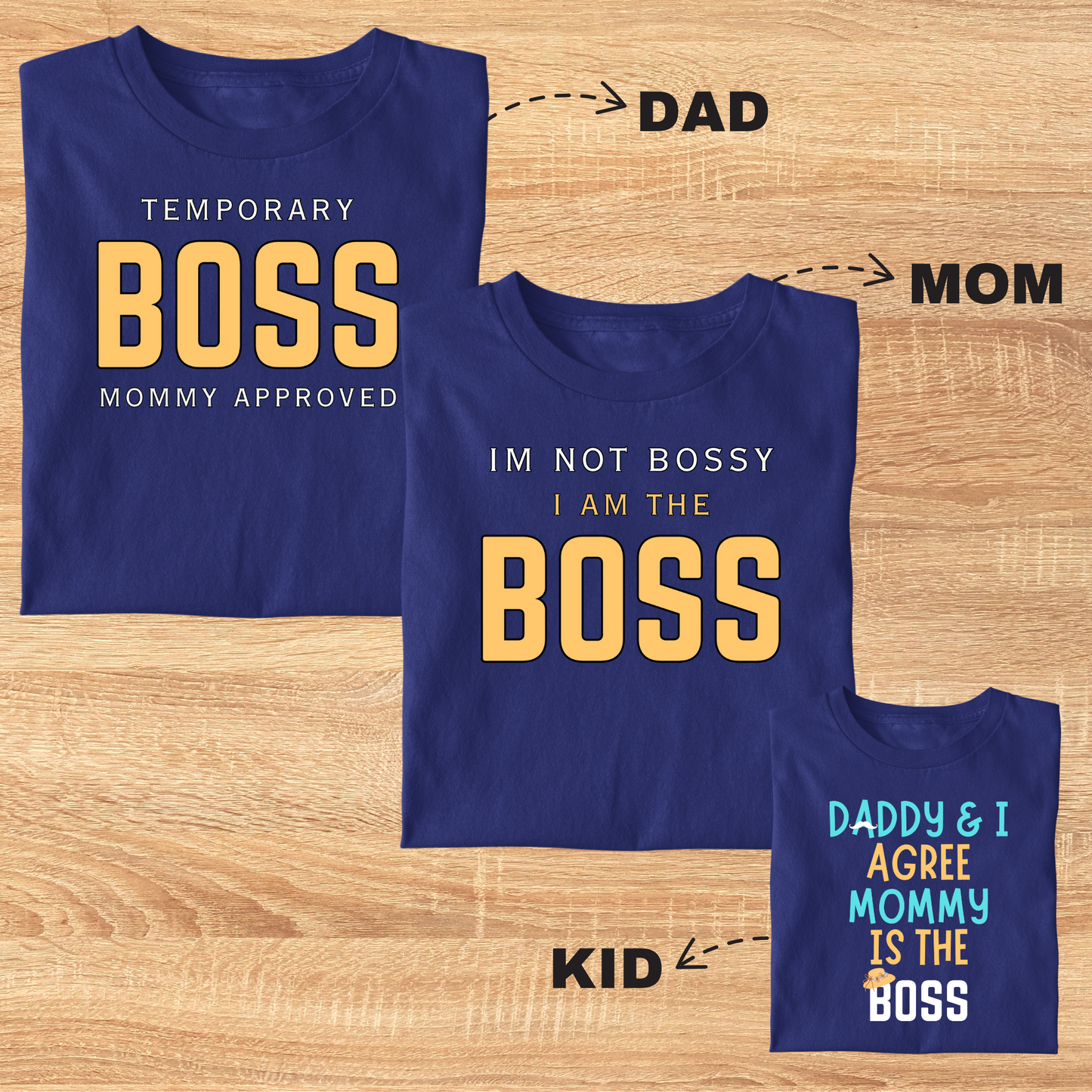 Boss Family Tee (Combo Of 3)